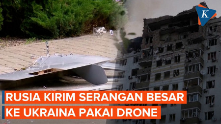 Rusia Serang Kyiv Besar-besaran Pakai Drone Peledak Buatan Iran