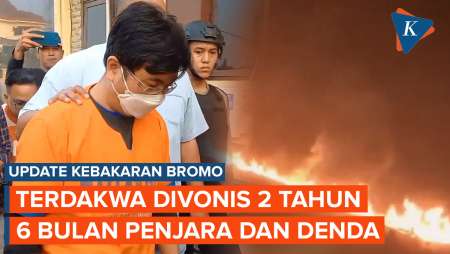 Terdakwa Kebakaran Bromo Divonis 2 Tahun 6 Bulan Penjara dan Denda Rp 3 Miliar