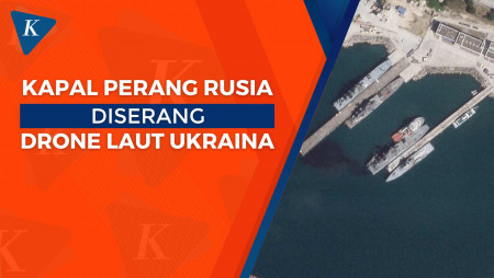 Detik-detik Drone Ukraina Serang Kapal Perang Rusia di Novorossiysk