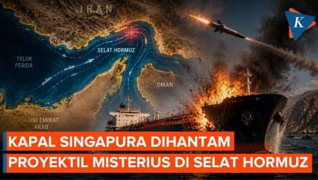 Baru Sepekan Tenang, Kapal Singapura Dihantam Proyektil Misterius Di Selat Hormuz