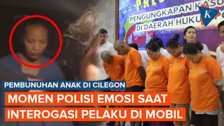 Momen Polisi Emosi saat Interogasi Pembunuh Balita di Cilegon di Dalam Mobil