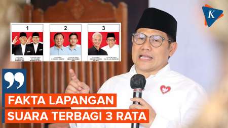 Cak Imin Sebut Suara Terbagi Rata, Tak Mungkin Pilpres Satu Putaran 