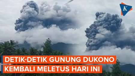 Detik-detik Gunung Dukono Meletus, Lontarkan Abu Vulkanik Setinggi 4.600 Meter