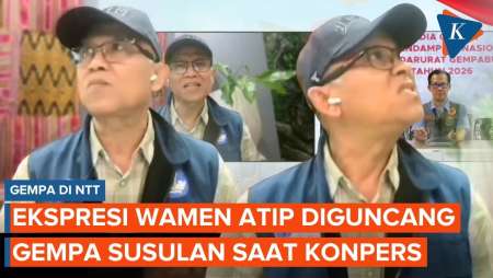 Detik-detik Kamera Wamendikdasmen Bergoyang Saat Laporan Dari NTT, Diguncang Gempa Susulan 5,4 M