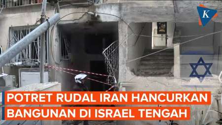 Potret Dampak Serangan Terbaru Iran di Israel Tengah, Bangunan Luluh Lantak
