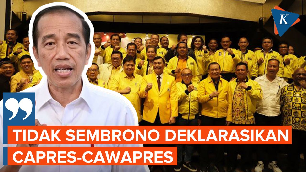 Jokowi Yakin Golkar Akan Teliti Pilih Capres dan Cawapres untuk Maju Pilpres 2024