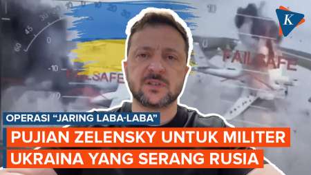 Zelensky Puji Operasi “Jaring Laba-laba” Ukraina Sukses Hancurkan 41 Pesawat Rusia