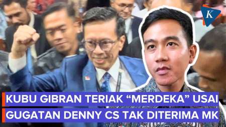Kubu Gibran Teriak "Merdeka, Kita Menang" Usai Gugatan Denny Dkk Tak Bisa Diterima MK