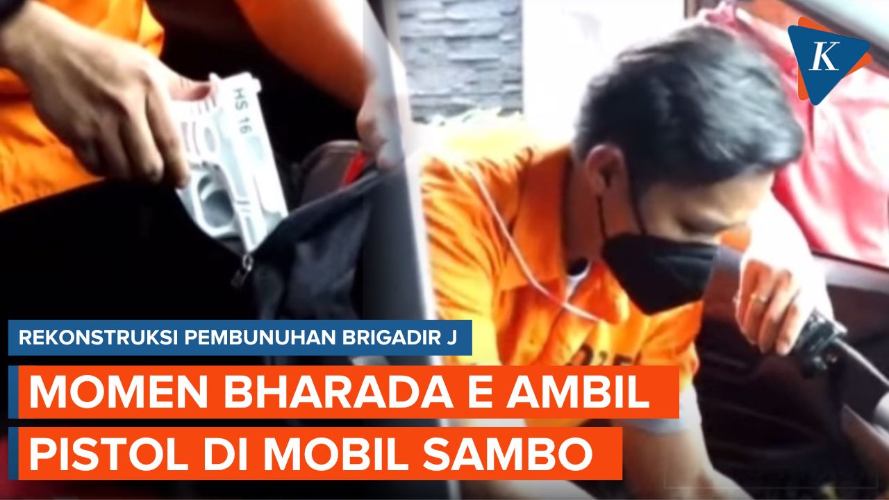 Bharada E Peragakan Pengambilan Pistol HS-16 dari Mobil Ferdy Sambo di Saguling