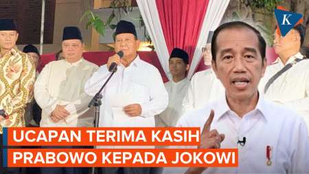 Menang Pilpres, Prabowo Ucapkan Terima Kasih kepada Jokowi