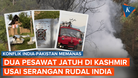 Dua Pesawat Jatuh dan Terbakar di Kashmir Usai India Serang Pakistan