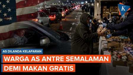 Alarm Kelaparan di AS, Warga Rela Antre Semalaman Demi Makanan Gratis