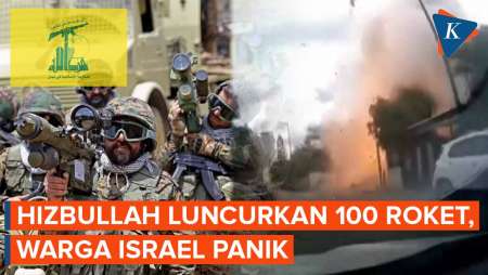 Hizbullah Hujani Israel 100 Roket, Sirene Berbunyi, Warga Panik Berlarian