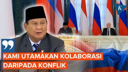 Bertemu Putin, Prabowo: Kami Utamakan Kolaborasi daripada Konflik