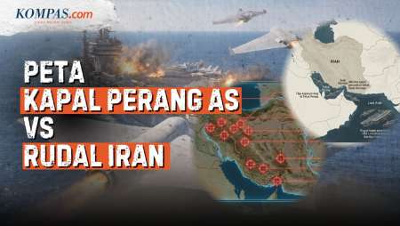 Peta Sebaran Rudal Iran Vs Kapal Perang AS, Taktik "Jaga Nafas" Perang Panjang