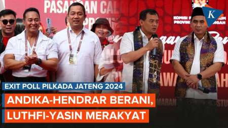 Exit Poll Litbang Kompas Pilkada Jateng 2024: Andika-Hendrar Berani & Tegas, Luthfi-Yasin Merakyat