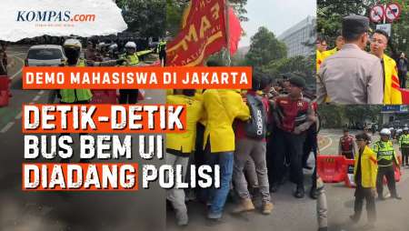 [FULL] Bus Rombongan BEM UI Diadang Polisi Jelang Demo di Bundaran HI