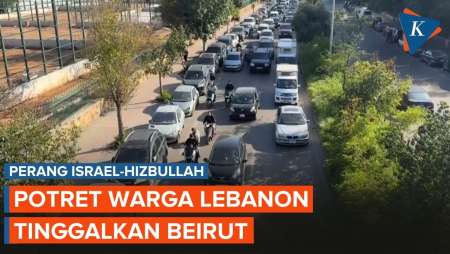 Potret Kemacetan Di Beirut Saat Israel Tingkatkan Serangan Dan Kerahkan Tank
