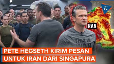 Menhan Pete Hegseth Kirim Pesan untuk Iran dari Kapal Perang Boxer
