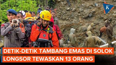 Detik-detik Longsor Tambang Emas di Solok, 13 Penambang Tewas Tertimbun