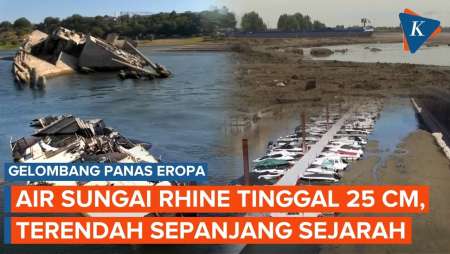 Sungai-sungai Eropa Mengering, Rhine Menyusut Drastis, Tanda Bahaya?