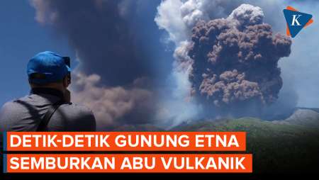 Gunung Etna Meletus, Semburkan Lava dan Abu Setinggi 6,5 Km, Jadi Tontonan Warga