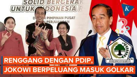 Renggang dengan PDI-P, Jokowi Berpeluang Gabung Golkar