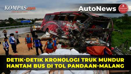 Kecelakaan Tol Pandaan-Malang: Truk Mundur Hantam Bus