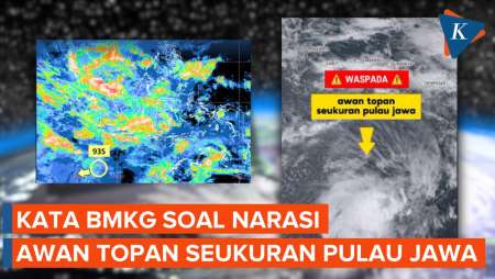 Awan Topan Seukuran Pulau Jawa Disebut Muncul di Selatan Indonesia, Ini Penjelasan BMKG