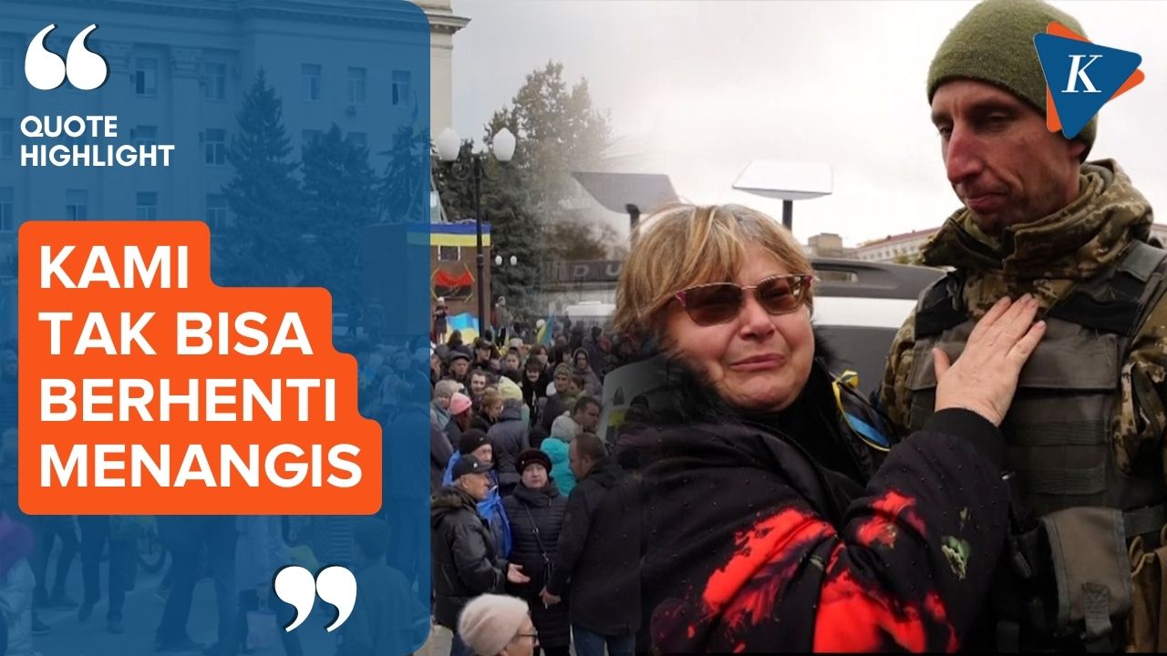 Kegembiraan dan Pelukan Warga Ukraina Saat Kherson Kembali Direbut