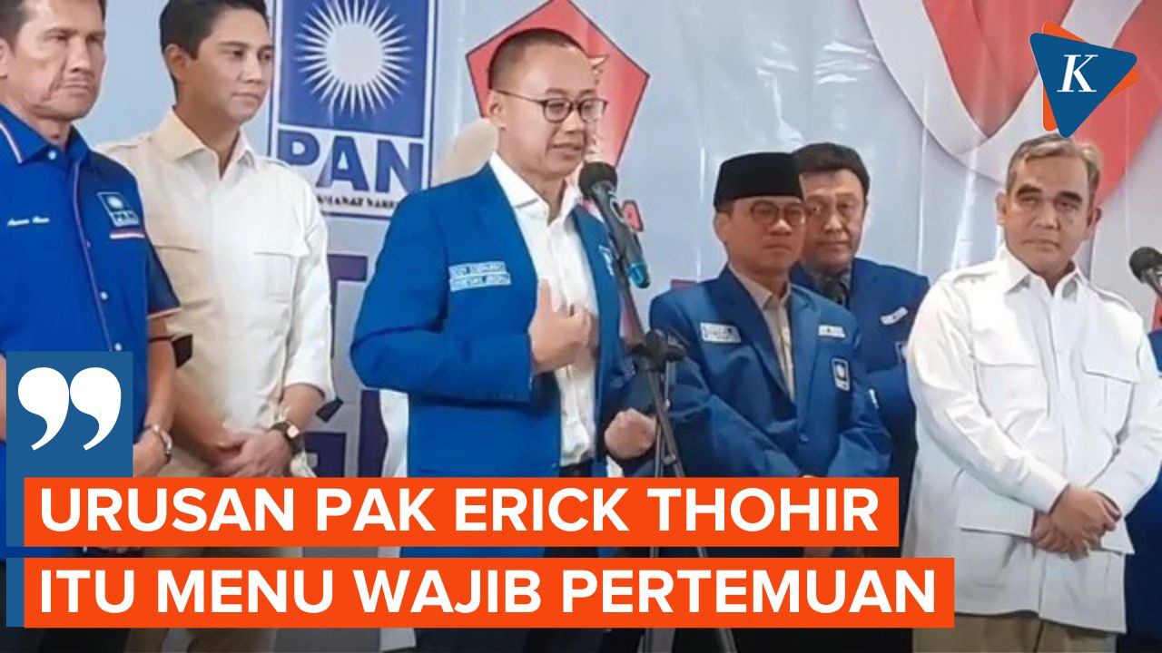 PAN dan Gerindra Bertemu, Bahas Nama Erick Thohir Jadi Cawapres Prabowo