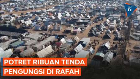 Penampakan Tenda Pengungsian Warga Gaza di Rafah