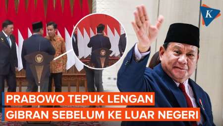 Momen Prabowo Tepuk Lengan Gibran Lalu Dibalas dengan Hormat