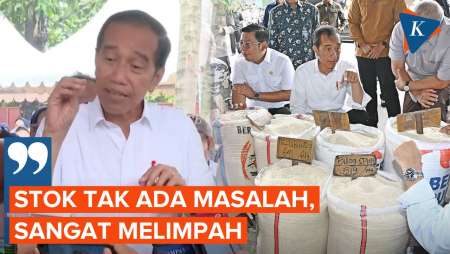 Jokowi Tegaskan Stok Beras Sangat Melimpah