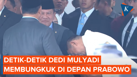 Momen Dedi Mulyadi Membungkuk 5 Detik Di Hadapan Prabowo
