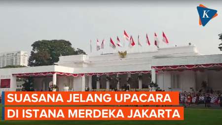 Suasana Jelang Upacara HUT Ke 79 RI di Istana Merdeka Jakarta dan IKN