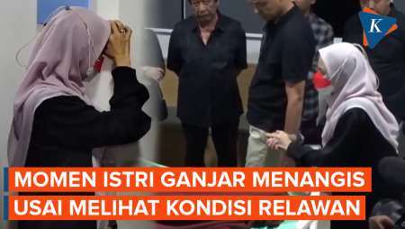 Siti Atikoh Tak Kuasa Tahan Tangis Saat Besuk Korban Penganiayaan di Boyolali