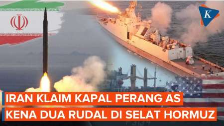Media Iran: 2 Rudal Hantam Kapal Perang AS Di Selat Hormuz