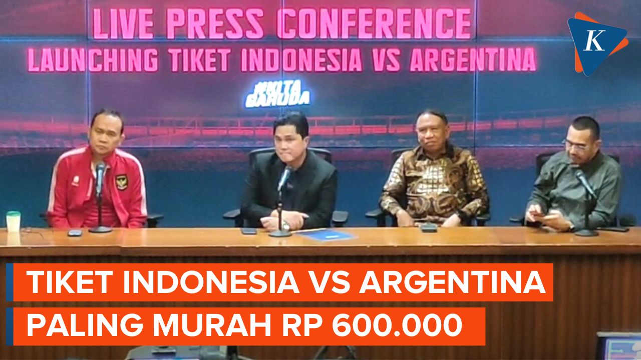 PSSI Beberkan Harga Resmi Tiket Laga Indonesia vs Argentina, Paling Murah Rp 600.000
