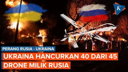 Tentara Ukraina Hancurkan 40 dari 45 Drone Rusia dalam Semalam