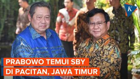 Prabowo Temui SBY dan AHY di Pacitan Usai Unggul Real Count KPU