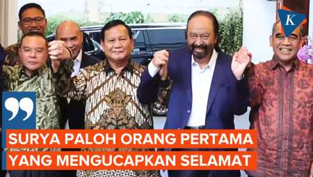 Terima Nasdem, Prabowo Sebut Surya Paloh Termasuk Orang Pertama yang Beri Selamat