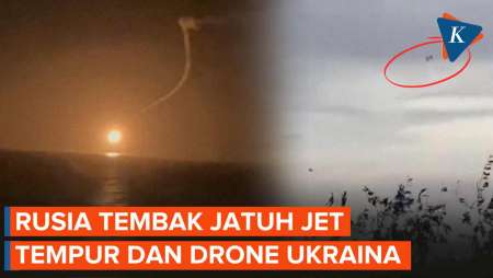 Detik-detik Rusia Tembak Jatuh Jet Tempur dan Cegat 31 Drone Ukraina