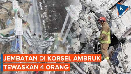 Jembatan di Korsel Ambruk Saat Sedang Dibangun, 4 Orang Tewas