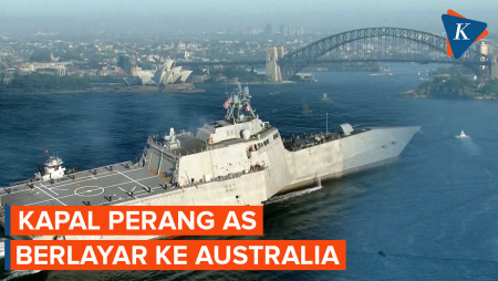 Penampakan USS Canberra, Kapal Perang AS Berlayar ke Sydney