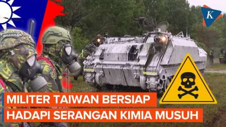 Penampakan Militer Taiwan Hadapi Skenario Serangan Kimia Musuh