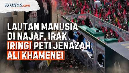 Detik-detik Peti Jenazah Ali Khamenei Diarak Di Kota Najaf Irak