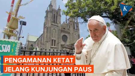 Situasi Pengamanan Jelang Kunjungan Paus Fransiskus ke Katedral Jakarta