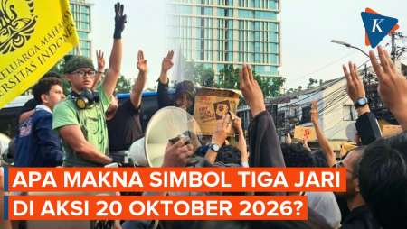 Apa Arti Simbol Tiga Jari Dalam Demo 2 Tahun Prabowo-Gibran Di Jakarta?