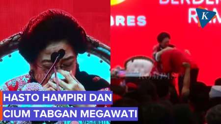 Detik-detik Hasto Datang ke Kongres PDI-P, Langsung Cium Tangan Megawati